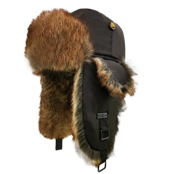 Faux Fur Trapper Hat Winter Aviator Ski Trooper Hat with Ear Flaps main image 7